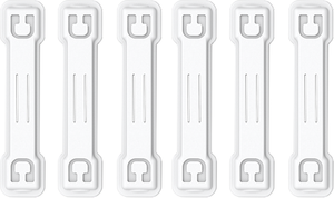 6-Pack Small Elastic and Magnetic Assorted Colors Cable Clips for Earbud Cables and Alike by Cloop