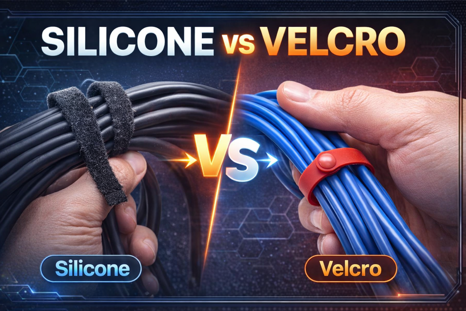 Silicone cable ties vs Velcro cable ties comparison