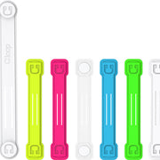 Cloop 18-Pack: Magnetic Cable Wraps in Assorted Sizes, Fluorescent Colors - Elastic Silicone for Easy Cable Management product image for magnetic cable organization