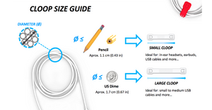 6-Pack Large Elastic and Magnetic Cable Clips by Cloop