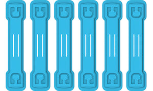 6-Pack Small Elastic and Magnetic Cable Clips (for earbud cords and alike) - New Fluo Colors by Cloop