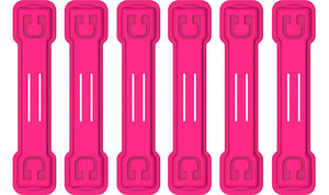 6-Pack Small Elastic and Magnetic Cable Clips (for earbud cords and alike) - New Fluo Colors by Cloop