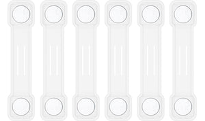 6-Pack Small Elastic and Magnetic Cable Clips (for earbud cords and alike) - New Fluo Colors by Cloop
