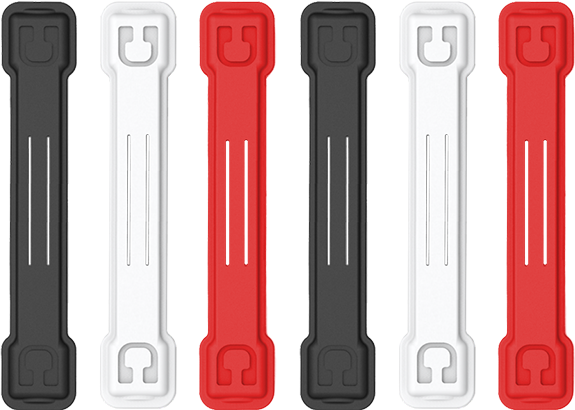 6-Pack Large Elastic and Magnetic Cable Clips by Cloop