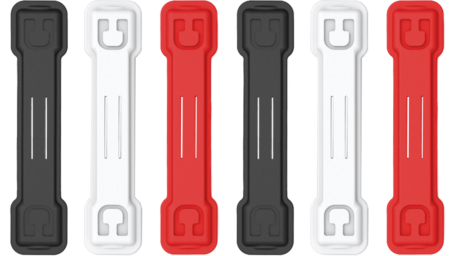 6-Pack Small Elastic and Magnetic Assorted Colors Cable Clips for Earbud Cables and Alike by Cloop